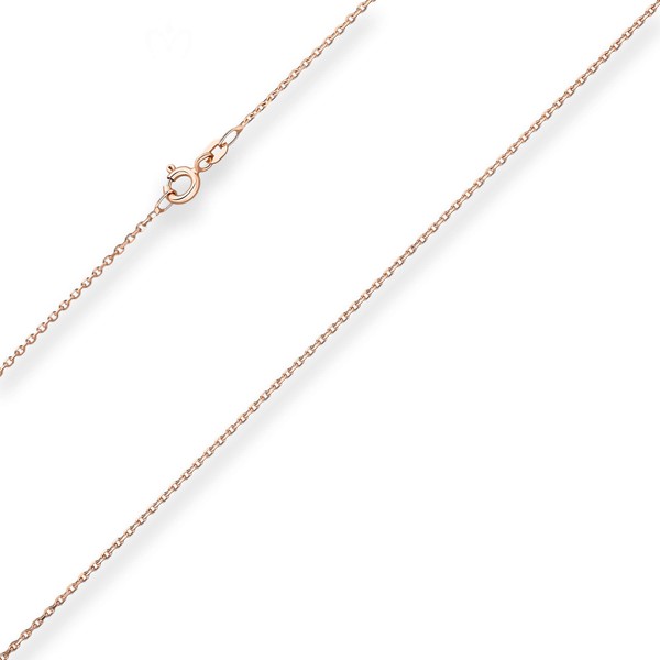 1.3mm Ankerkette diamantiert aus 585 Rotgold 45cm