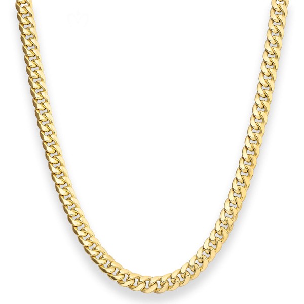 6mm Panzerkette oval diamantiert aus 585 Gelbgold 45cm