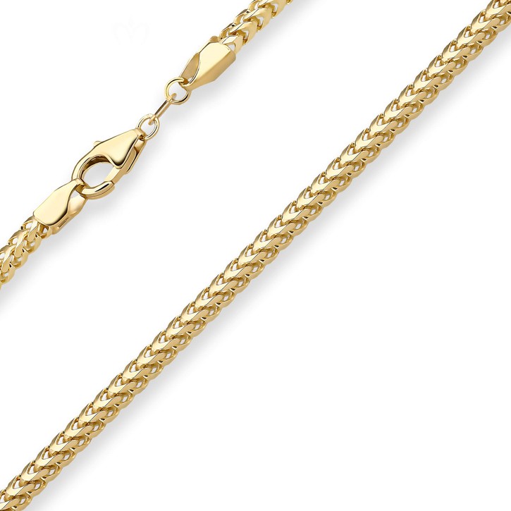 2.6mm Armband Bingokette aus 585 Gelbgold 19cm