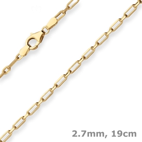 2,7mm Armband Fantasiekette Armschmuck aus 585 Gold Gelbgold 19cm