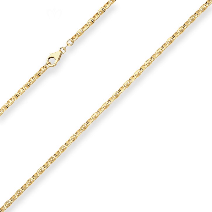 3.5mm Ankerkette-Steg aus 585 Gelbgold 45cm