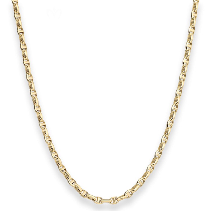 3.5mm Ankerkette-Steg aus 585 Gelbgold 45cm