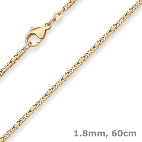 1,8mm Königskette Goldkette Collier Halskette aus 333 Gold Gelbgold 60cm