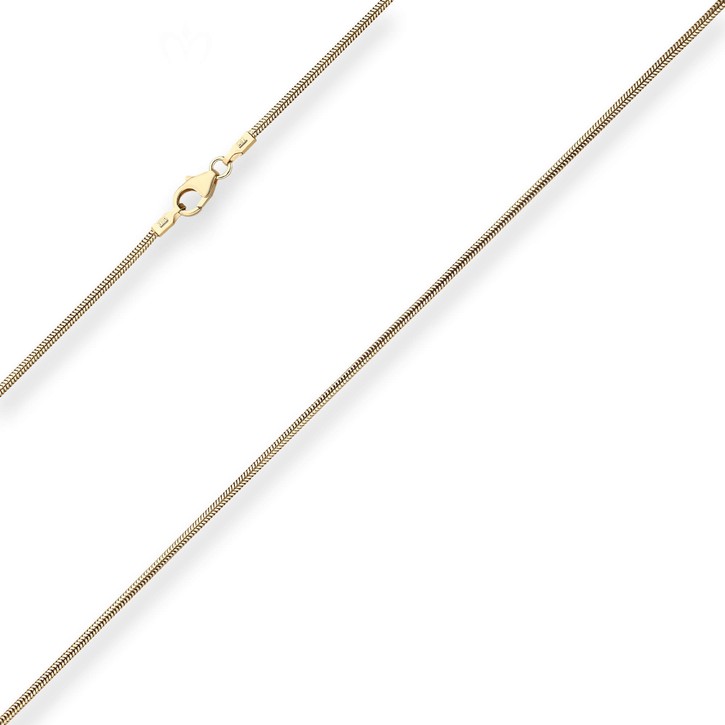 1.4mm Schlangenkette aus 585 Gelbgold 42cm