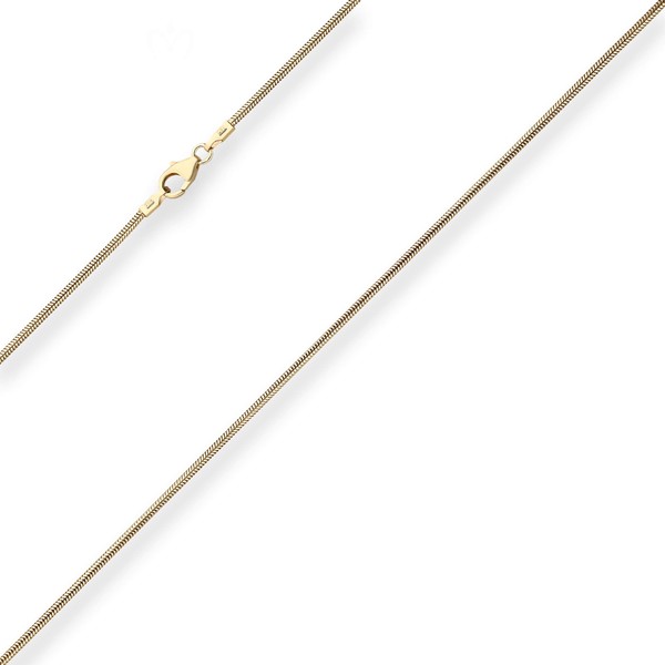 1.4mm Schlangenkette aus 333 Gelbgold 50cm