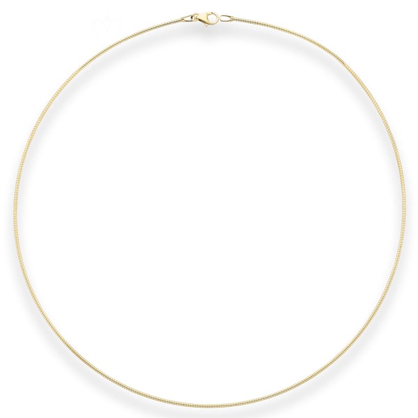 1.2mm Halsreif Tondakette Omegareif aus 333 Gelbgold 42cm