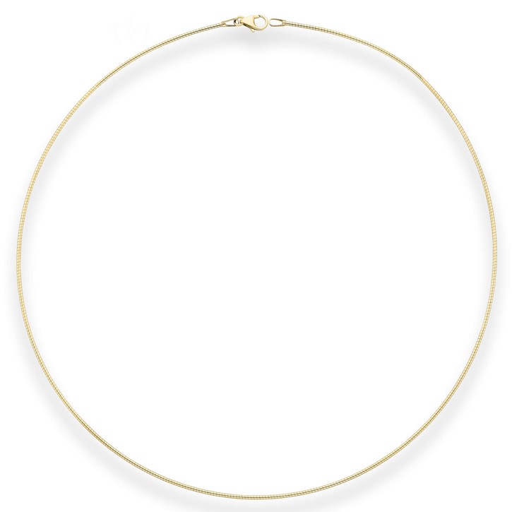 1.2mm Halsreif Tondakette Omegareif aus 333 Gelbgold 45cm
