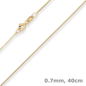 0,7mm Veneziakette Goldkette Collier Halskette aus 750 Gold Gelbgold 40cm 0,7mm Veneziakette Goldkette Collier Halskette aus 750 Gold Gelbgold 40cm