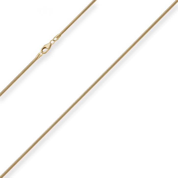 1.6mm Schlangenkette aus 333 Gelbgold 42cm