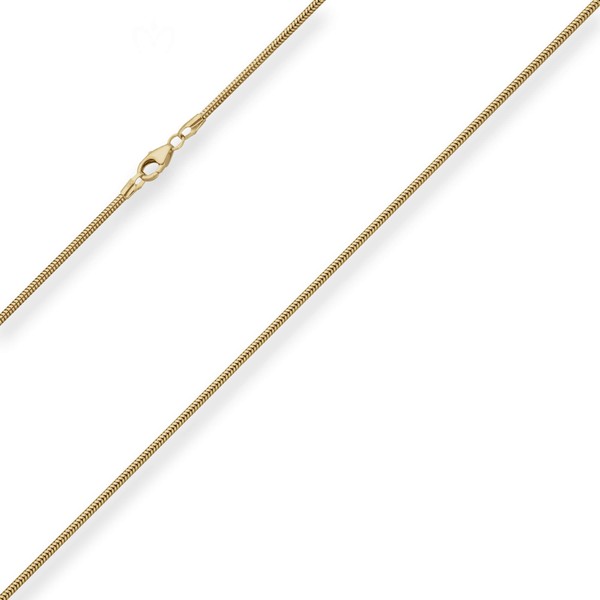 1.6mm Schlangenkette aus 333 Gelbgold 42cm