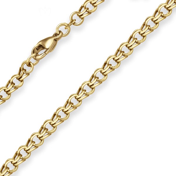 5.2mm Garibaldikette aus 585 Gelbgold 45cm
