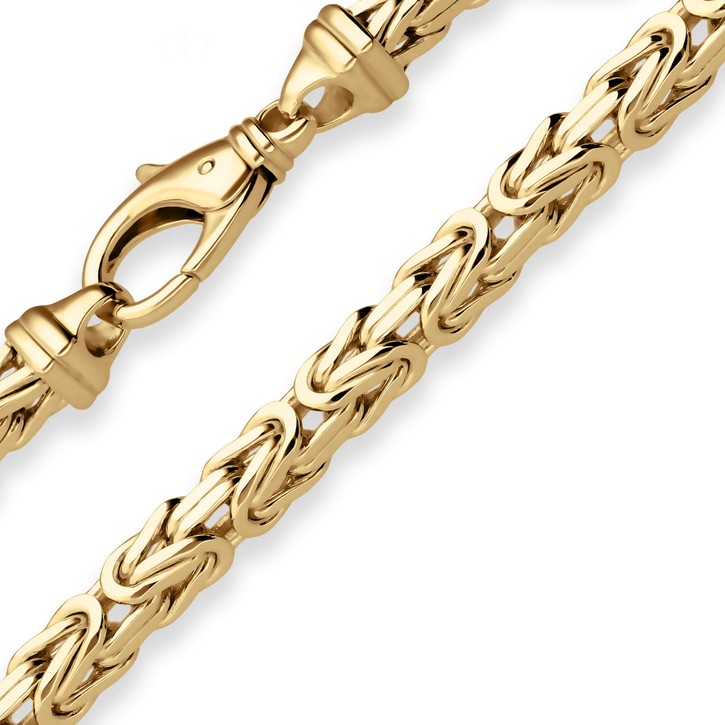 5.6mm Königskette aus 585 Gelbgold 55cm