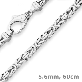 5,6mm Königskette Silberkette Collier Halskette aus 925 Silber 60cm