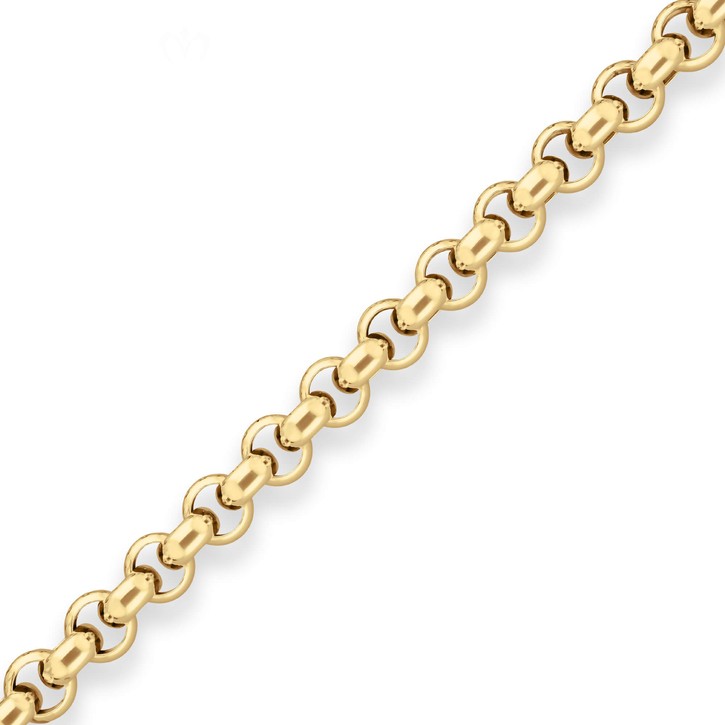 9.4mm Erbskette aus 585 Gelbgold 50cm