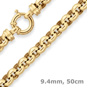 9,4mm Erbskette Goldkette Collier Halskette aus 585 Gold Gelbgold 50cm 9,4mm Erbskette Goldkette Collier Halskette aus 585 Gold Gelbgold 50cm