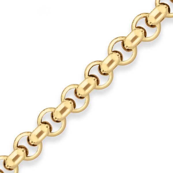 9.4mm Erbskette aus 585 Gelbgold 50cm