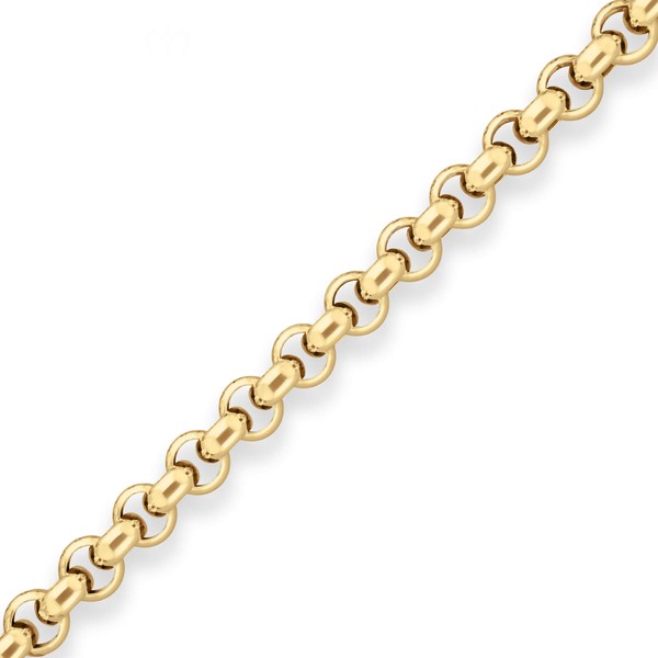 9.4mm Erbskette aus 585 Gelbgold 50cm