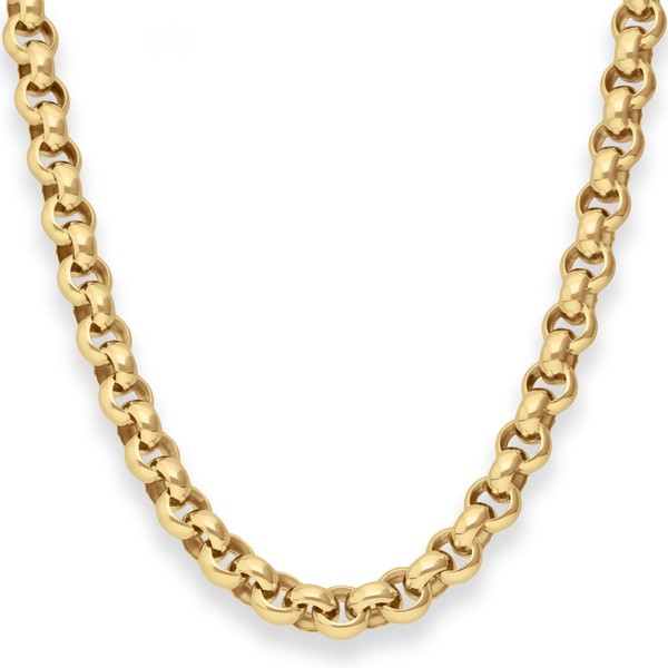 9.4mm Erbskette aus 585 Gelbgold 50cm