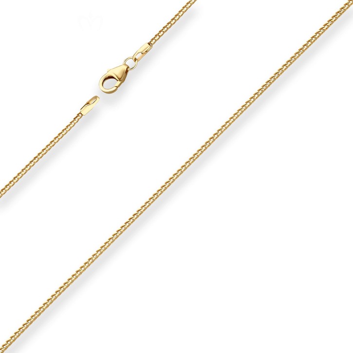 1.3mm Bingokette aus 585 Gelbgold 42cm