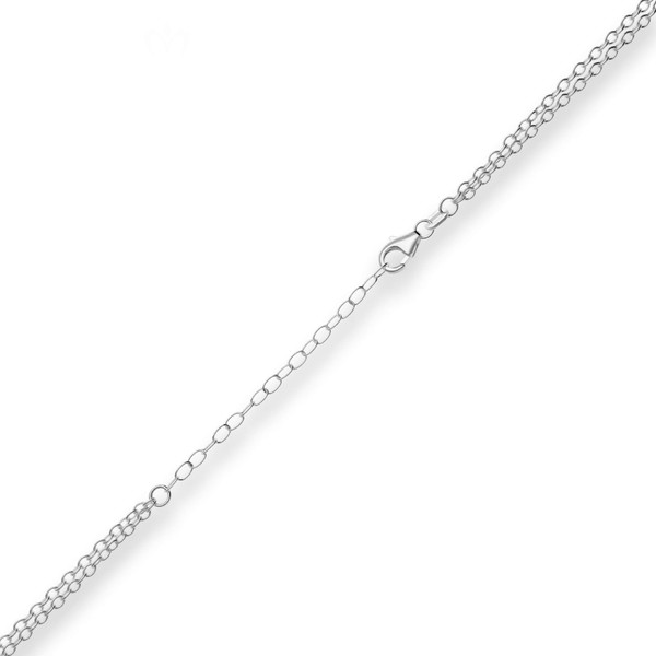 1.9mm Rund-Ankerkette aus 925 Silber rhodiniert 42cm