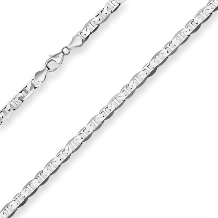 6.5mm aus 925 Silber rhodiniert 50cm