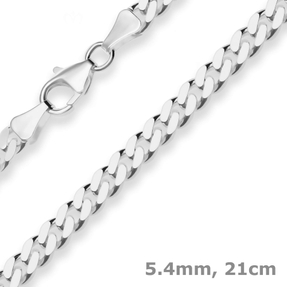 5,4mm Armband Panzerkette Silberarmband Armschmuck aus 925 Silber 21cm