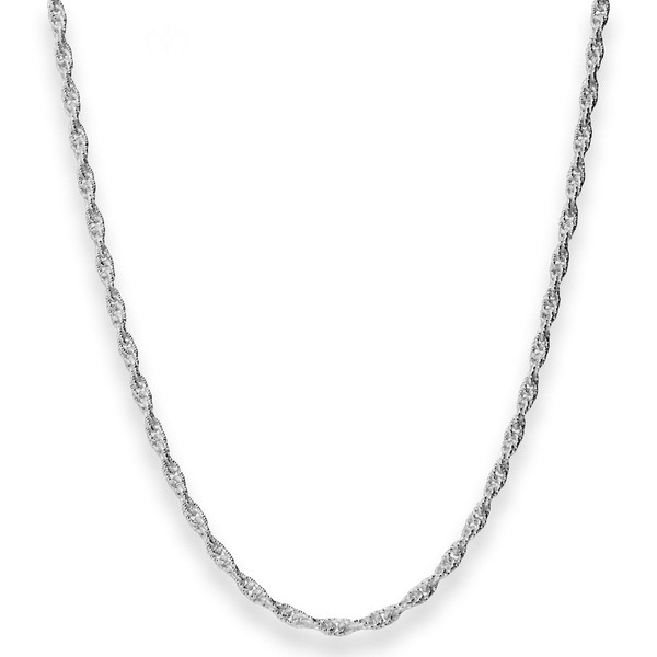 3mm Doppelankerkette aus 925 Silber rhodiniert 45cm