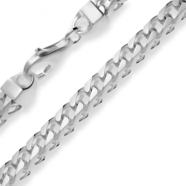 5.6mm Armband Fuchsschwanzkette aus 925 Silber 23cm