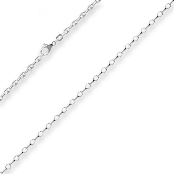 3.4mm Schiffsankerkette aus 925 Silber 42cm