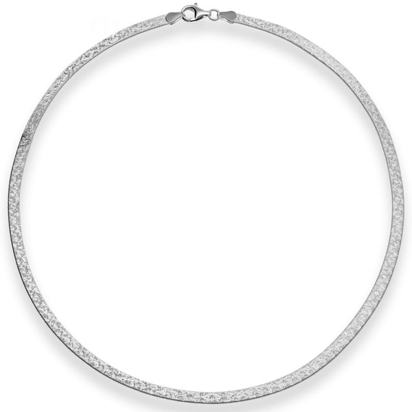 4.2mm Fantasiekette aus 925 Silber rhodiniert 45cm