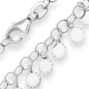 3,4mm Fantasiekette Silberkette Collier Halskette aus 925 Silber 45cm