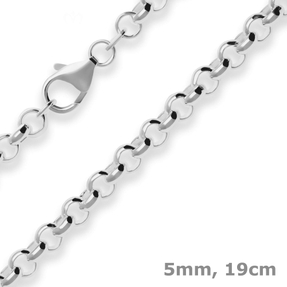 5mm Armband Erbskette Silberarmband Armschmuck aus 925 Silber 19cm