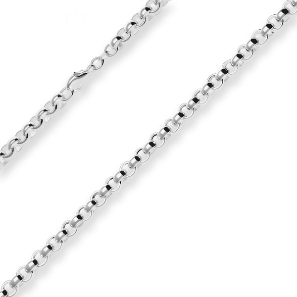 6.1mm Erbskette aus 925 Silber 50cm