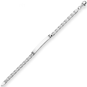 5,6mm Id-Armband Armschmuck aus 925 Silber rhodiniert 19cm