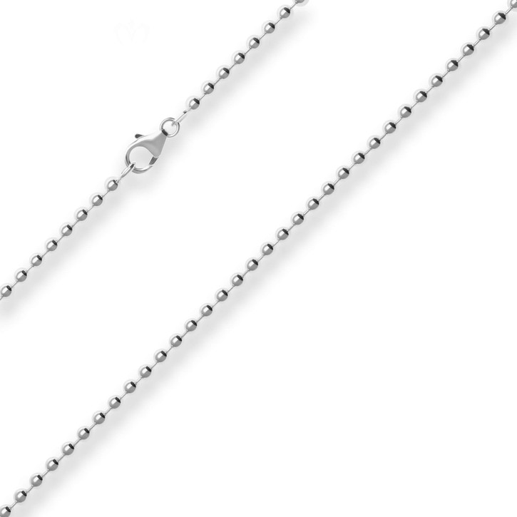 3mm Kugelkette aus 925 Silber 70cm