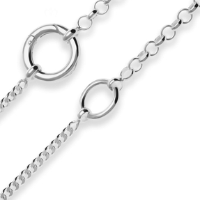 4mm Fantasiekette Silberkette Collier Halskette aus 925 Silber 42cm