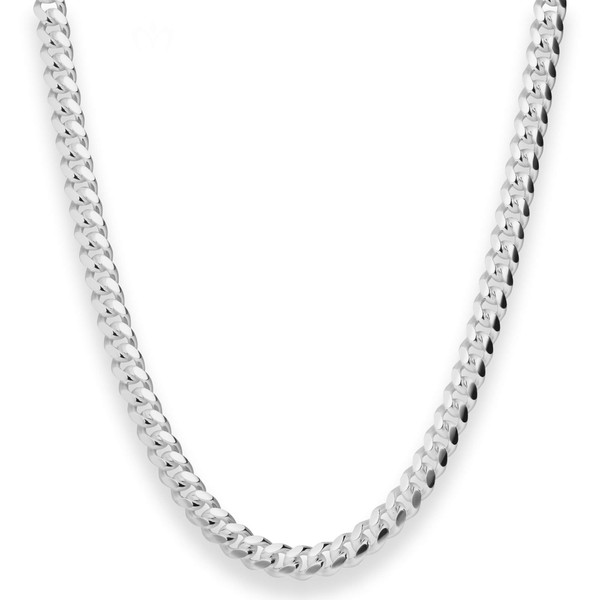 6.1mm Panzerkette oval aus 925 Silber 45cm