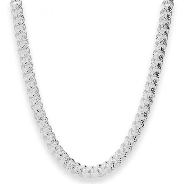 6.9mm Panzerkette oval aus 925 Silber 50cm