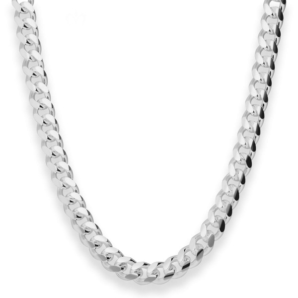 8.2mm Panzerkette oval aus 925 Silber 50cm