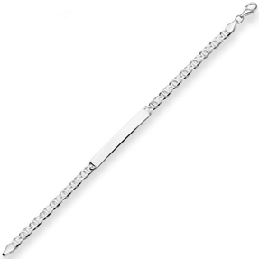 5,4mm Id-Armband Tigeraugenkette Silberarmband Armschmuck aus 925 Silber 21cm