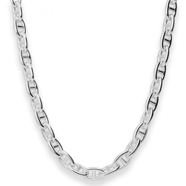 8mm Ankerkette-Steg aus 925 Silber 50cm