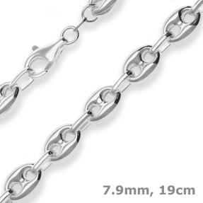 7,9mm Armband Schiffsankerkette Silberarmband Armschmuck aus 925 Silber 19cm
