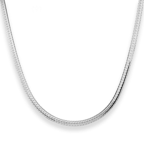 4.2mm Fantasiekette aus 925 Silber rhodiniert 45cm