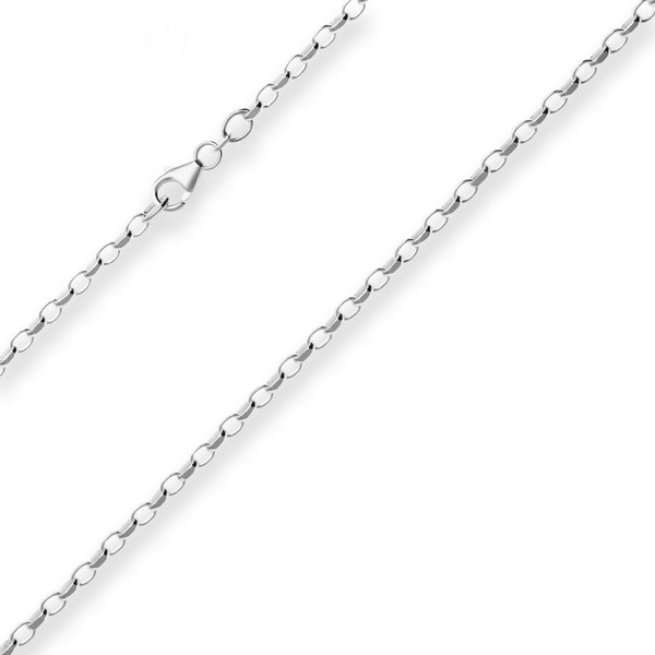 3.1mm Erbskette diamantiert aus 925 Silber 70cm