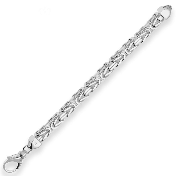 8mm Armband Königskette aus 925 Silber 19cm