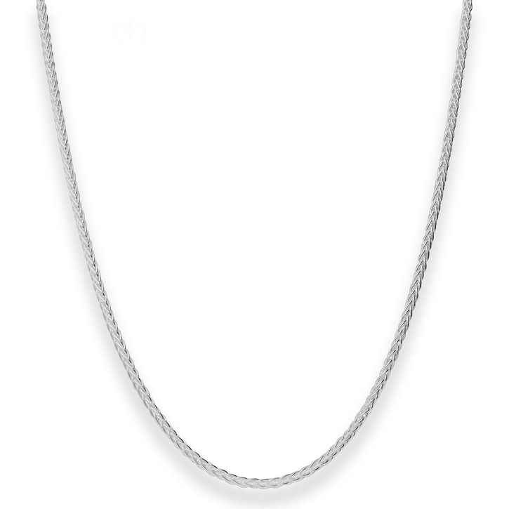 2mm Zopfkette aus 925 Silber 45cm