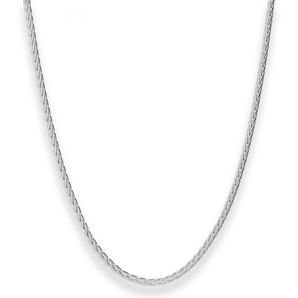 2.6mm Zopfkette aus 925 Silber 45cm