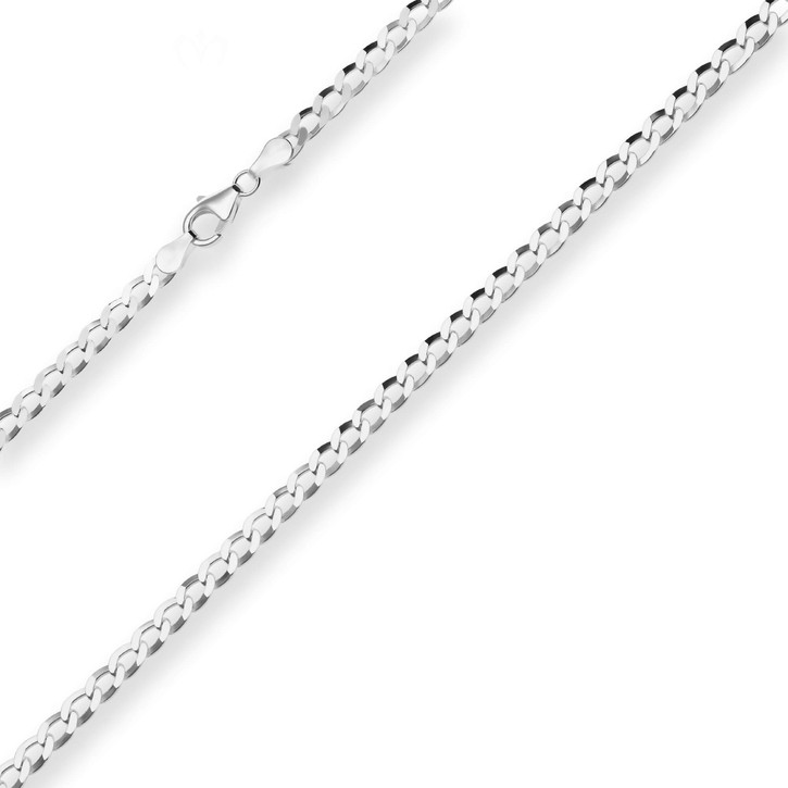 4.5mm Panzerkette aus 925 Silber 55cm