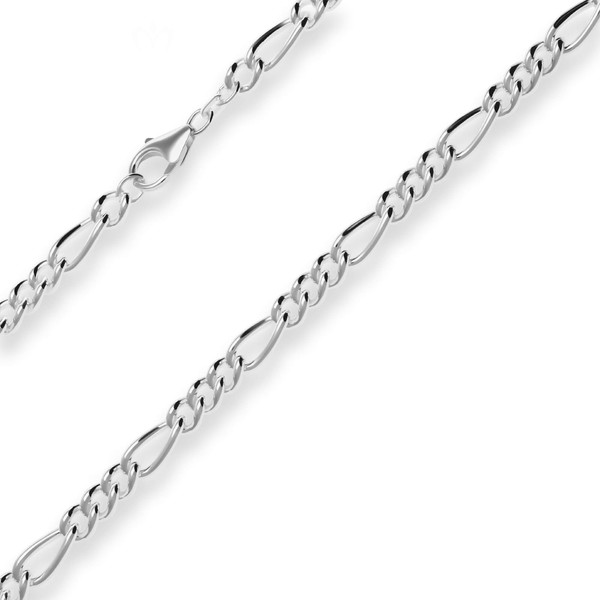 6.5mm Figarokette aus 925 Silber 60cm