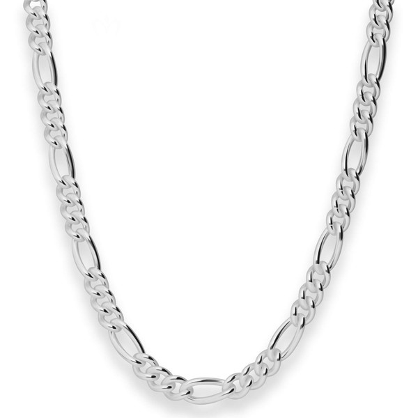 6.5mm Figarokette aus 925 Silber 60cm